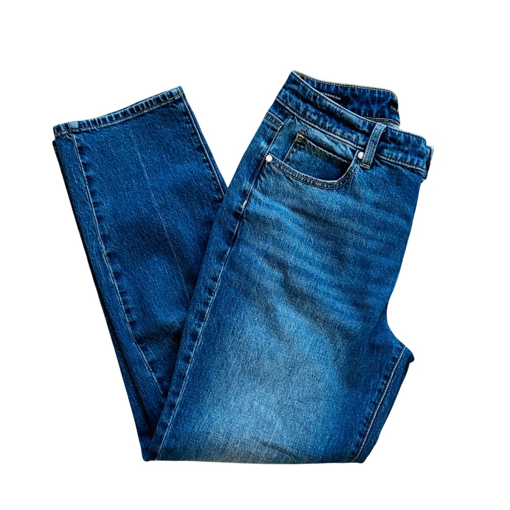Talbots 6P Petite High Waist Relaxed Fit Blue Wash Denim‎ Jeans